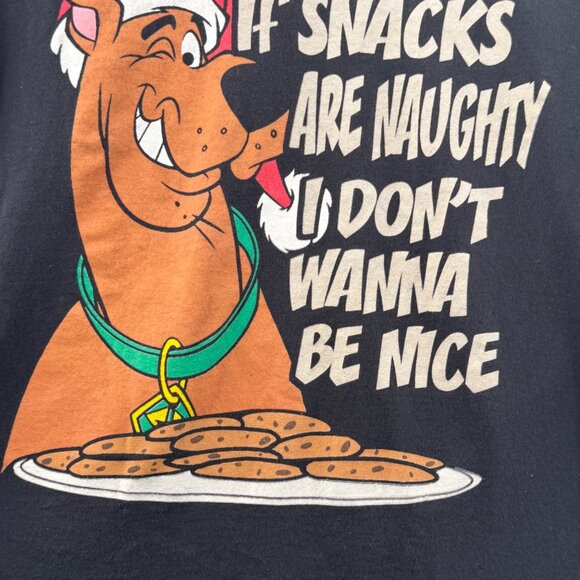 Scooby-Doo Christmas T-Shirt Black Size Small - Picture 3 of 4